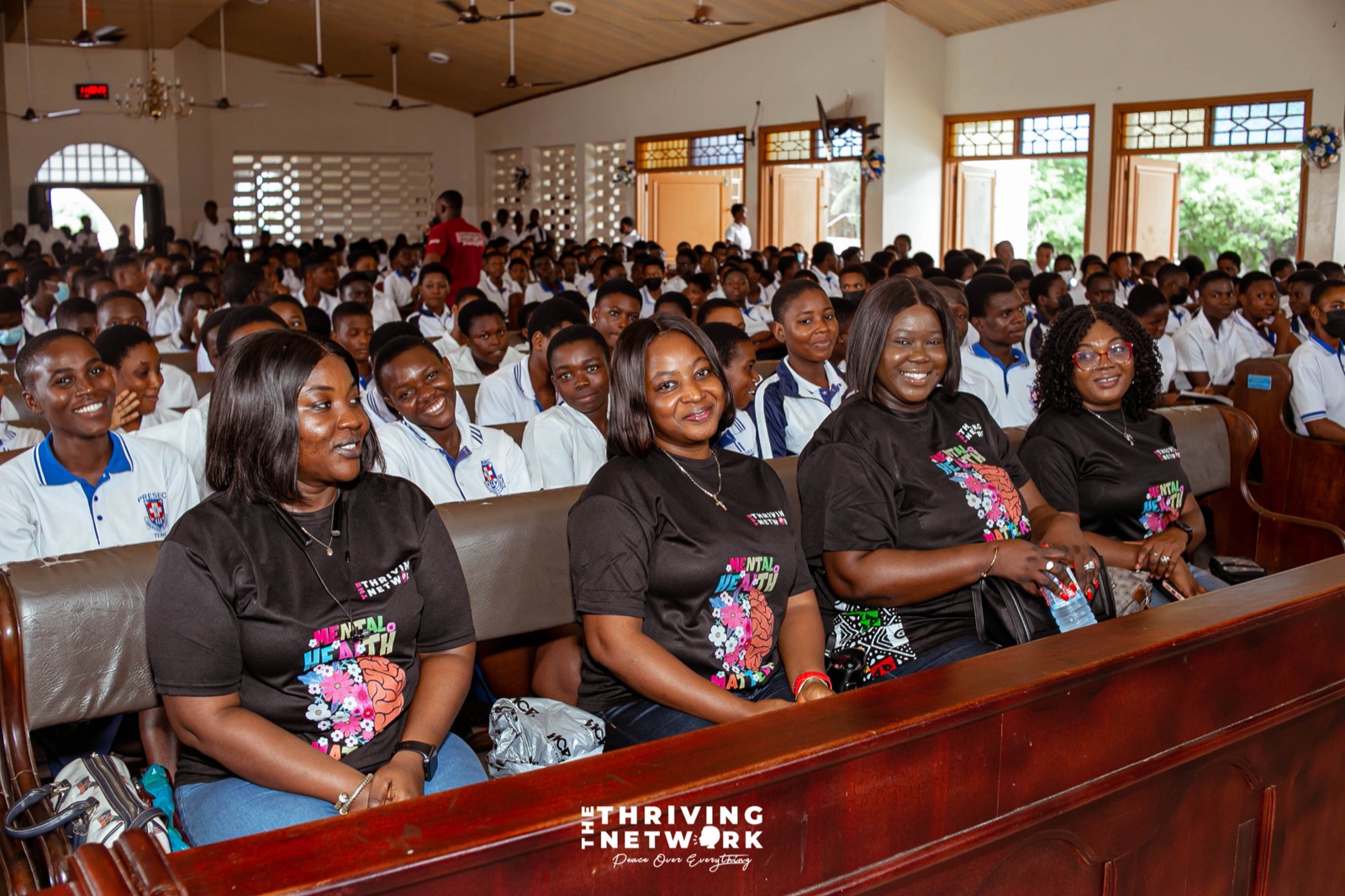 TTNGH community members gathered during a mental health education programme in Tema